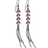 Rose SWAROVSKI CRYSTAL Chain Drop Earrings