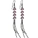 Rose Swarovski Crystal Chain Drop Earrings