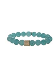 Aqua stone beaded stretch bracelet