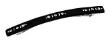 France Luxe Long Skinny Barrette with Swarovski Details - Black/Crystal