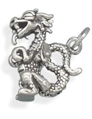 Sterling Silver Small Dragon Charm