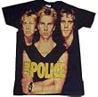 THE POLICE - Group - Black Big Print Subway Jersey T-shirt
