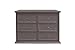 Million Dollar Baby Foothill-Louis 6-Drawer Changer Dresser with Tray, WeaThered Grey