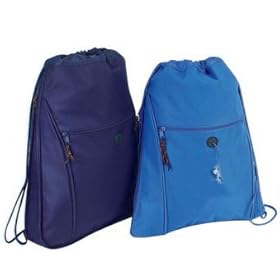  Expandable Shopping Hiking Drawstring Tote Bag- Blue