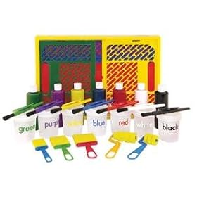 27 Pc. "Learn Your Colors" Collapsible Paint Crate Set (Bulk Packaging)