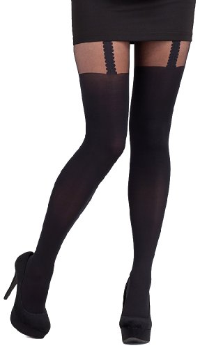 Gipsy Mock Suspender Tights - Also Available in XL