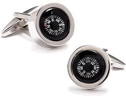 Cufflinks - Silver Compass