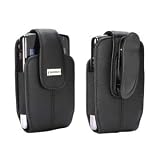 Blackberry 8800 OEM Lambskin Leather Swivel Holster in Pitch Black (HDW-13143-001)