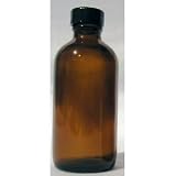 Amber Glass Bottle 4oz W/lid (Boston Round)