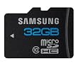 Samsung 32 GB microSDHC Flash Memory Card, Brushed Metal -  MB-MSBGA/US