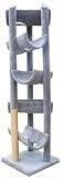 Alleyway Cat Gym - 86 inches : Optional Sisal 2 FEET OF SISAL : Parts  Base Color DARK BLUE : Poles Color DARK GREEN