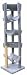 Alleyway Cat Gym - 86 inches : Optional Sisal 2 FEET OF SISAL : Parts  Base Color DARK BLUE : Poles Color BARE WOOD