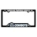 Dallas Cowboys Black Plastic License Plate Frame