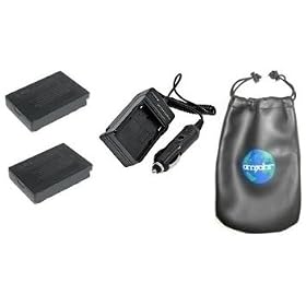 ValuePack (2 Count): Digital Replacement Battery PLUS Mini Battery Travel Charger for Specific Digital Camera and Camcorder Models / Compatible with KODAK KLIC-5001, SANYO DB-L50, DB-L50AU, KODAK EasyShare: DX6490, DX7440, DX7590, DX7630, P712, P850, P880, Z730, Z7590, SANYO Xacti: DMX-FH11, DMX-HD2