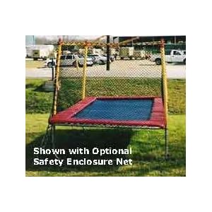 Texas Trampoline - TX-814 - Standard Rectangular Trampoline - Red and Black - 8 ft. x 14... by 
