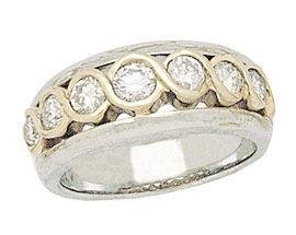 Two-tone Infinity Diamond Ring