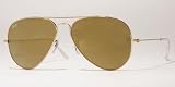 RAY BAN 3025 LARGE METAL W3276 GOLD BROWN LENS AVIATOR SUNGLASSES by 