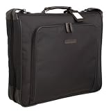 Rocha.John Rocha- Black nylon and leather suit carrier