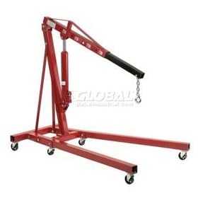 Folding Floor Crane With Telescopic Boom 4000 Lb. Capacity