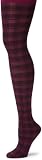 Steve Madden Women's Plaid Fashion Tight, Orchid/Black, Medium/Tall