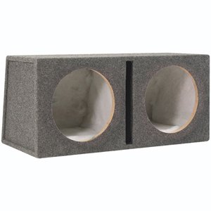 Scosche SEV102CC 10-Inch Slot Ported Dual Subwoofer Enclosure (Grey/Black)