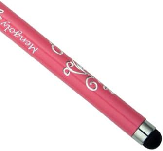 Mengoly - Universal Capacitive Touch Screen Carved Flower Stylus Pen for iPhone 5S 5 4 4S 3g 3gs iPad 1 2 3 4 Air mini iPod Motorola Xoom Samsung Galaxy Tab 8.9 10.1, Blackberry Playbook HTC Flyer Evo View Tablet (Elegant Rose)