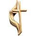 PRE-HOLIDAY SALE!!! 10% OFF 14K Yellow Gold Methodist Cross Pin