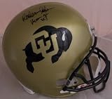 Rashaan Salaam Autographed/Hand Signed Colorado Buffaloes Helmet w/Heisman Inscription