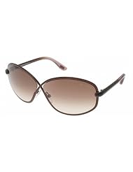 Tom Ford Ladies 0160 Brigitte Dark Brown Frame Brown Gradient Lens Metal Sunglasses by Tom Ford