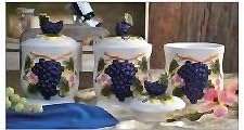 Amadora white grape 3pc canister set
