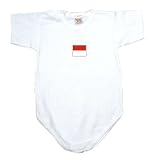 Baby Bodysuit White  Flag Transfer Monaco  State Country