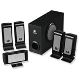 Logitech S-500 - PC multimedia home theater speaker system - 35 Watt (total) - silver, midnight black