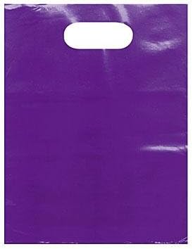 50 pack Glossy PURPLE 9 x 12 Plastic Merchandise Bag, Retail, Favor, Event Goody Bag