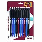 EZ#2? Automatic Pencil, .7mm Lead, Refillable, Assorted Colors, 10/Pack