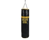GOLD'S GYM Punch Bag Leather Black- 48