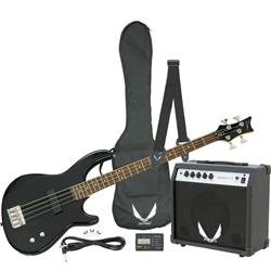 Dean Starter Bass Pack with Edge 09 Bass Metalic Red, 10 Watt Amp, Gig Bag, Cord, Strap, Picks