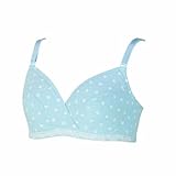 ピジョン ウィル 授乳ブラ クロス ドット柄 L サックス 6120019