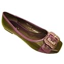 Womens Purple Flat Butteryfly Buckle Comfort Ladies Pumps Shoes