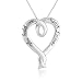 Sterling Silver "You Hold My Heart Forever" Heart Pendant Necklace, 18"