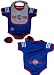 Detroit Pistons Team Color Creeper with Bib and Booties, Size= 24 Months