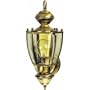 Heath Zenith SL-4160-AB-B Motion-Activated Six-Sided Coach Light, Antique Brass with Clear Beveled Glass