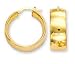 14k Yellow Bold Mirror Hoop Earrings