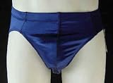 Mens Shiny Navy Pouch Briefs
