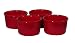 Chantal Ceramic Set of Four 1 Cup Ramekins, Glossy Red