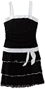 Amy Byer Girls 7-16 Plus Size Sleeveless Dropwaist Triple Tier Bow Dress