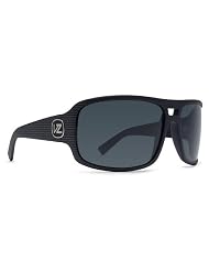 Von Zipper Prowler Sunglasses Black Satin Stripes Gray, One Size by