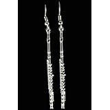 Flute Earrings - Silver