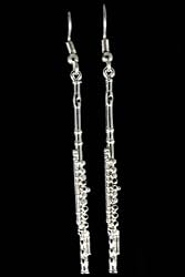 Flute Earrings - Silver