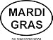 MARDI GRAS Oval Bumper Sticker Image