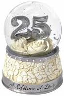 Gregg Gift 75682 Waterball-25th Anniversary &amp; A Lifetime Of Love - 3.82 in.